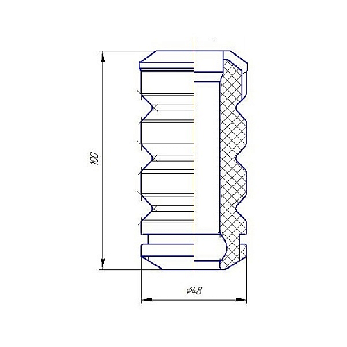 Ремонтный комплект переднего амортизатора (кожух + отбойник) для автомобиля Лада 1117-1118 Kalina