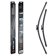 Щетки стеклоочистителя комплект 650/450мм (26"/18") бескаркасные с креплением "Push Button 16 мм", 2 штуки МП-серия