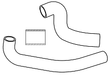 Патрубки охл. для а/м УАЗ 3163 Патриот (19-) 2.7i AT [409] (ZMZ PRO) (EPDM, кмпл., 3 шт.)