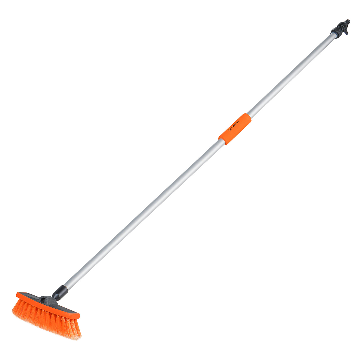 Швабра с насадкой для шланга, щеткой 20см и ручкой 150см