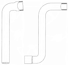 Патрубки охл. для а/м ГАЗон Next с дв. Cummins (силикон, кмпл., 2 шт.)