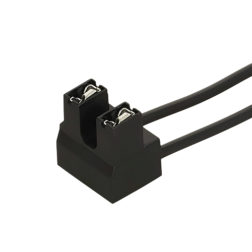 Разъём 2 pin с проводами угловой для лампы с цоколем H7