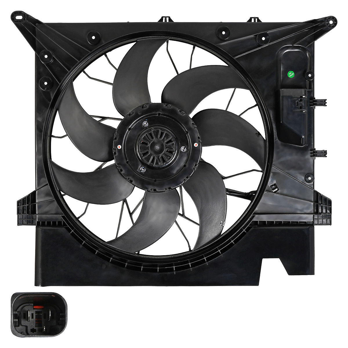 Электровентилятор охлаждения для автомобилей Volvo XC90 (02-) (с кожухом)