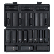 Набор головок ударных 1/2"DR L=78мм, 11пр. (10-26мм) пласт.кейс