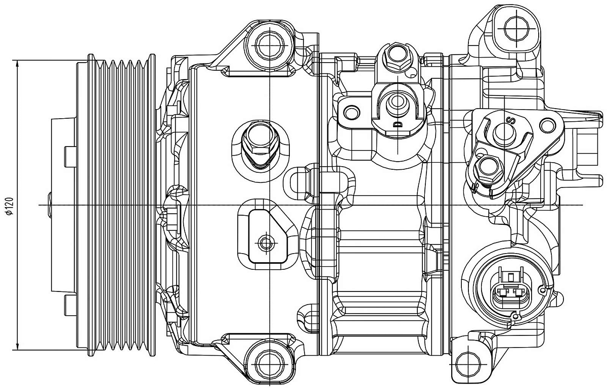 Компрессор кондиционера для автомобилей Toyota Camry (18-)/RAV4 (18-)