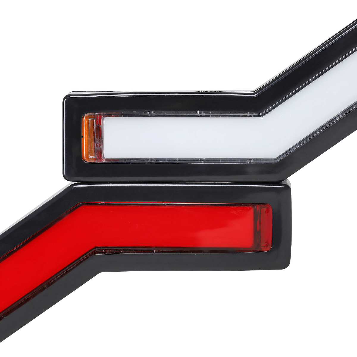 Фонарь габаритный светодиодный (огонь контурный) PLUS , 12/24В, прямоугольный, красный + белый + оранжевый, повторитель указателя поворота, комплект 2 шт.