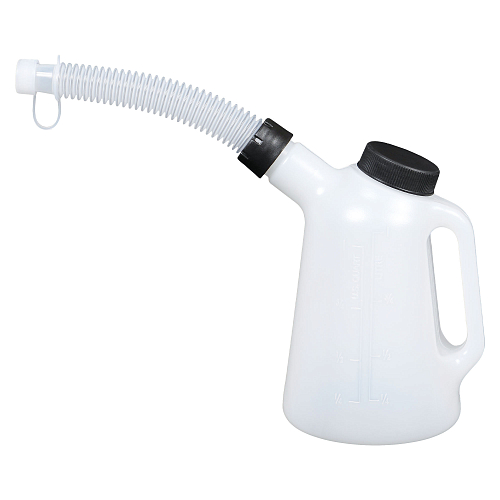 Емкость (лейка) мерная PRO 1л пластиковая для масла и тех. жидк., резьб. крышка