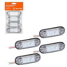 Огонь габаритный светодиодный, 12/24В, белый, комплект 4 шт.