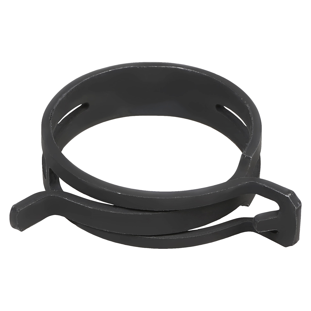 Хомут пружинный 42 (37,5-44,5/12мм), мин.40,5мм, самозажимной, хром-цинк(dacromet),черный