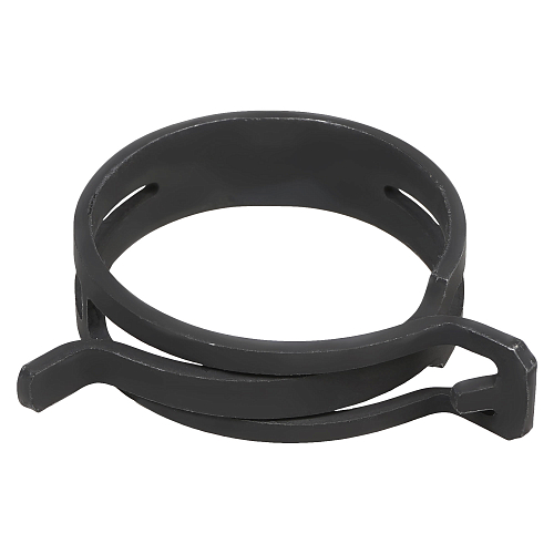 Хомут пружинный 42 (37,5-44,5/12мм), мин.40,5мм, самозажимной, хром-цинк(dacromet),черный