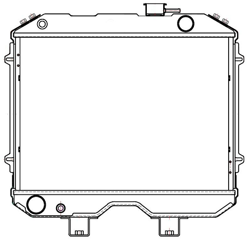 Радиатор охлаждения для автомобилей УАЗ 390994/374195 с двиг. УМЗ-421 (с отверстием под датчик) (паяный)