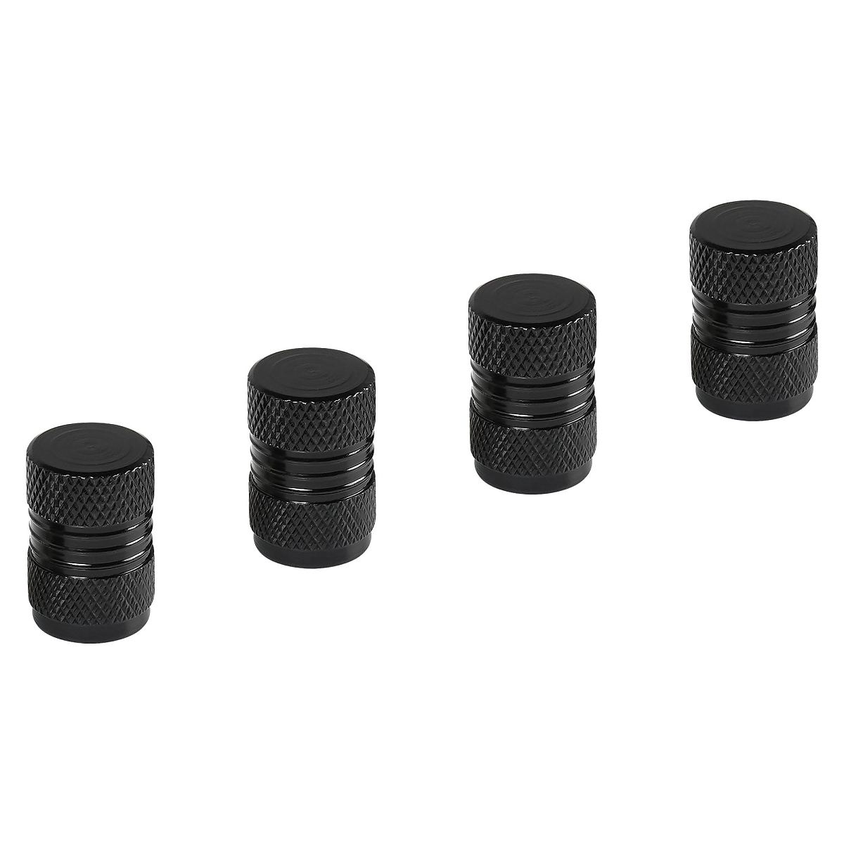 Колпачки на шинный вентиль K-9, черные, металл, 4 шт.