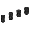 Колпачки на шинный вентиль K-9, черные, металл, 4 шт.