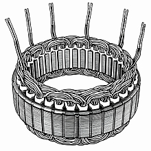 Статор генератора для автомобилей VAG Polo (10-)/Jetta IV (13-)/Rapid (12-) 1.6i (D=128мм)