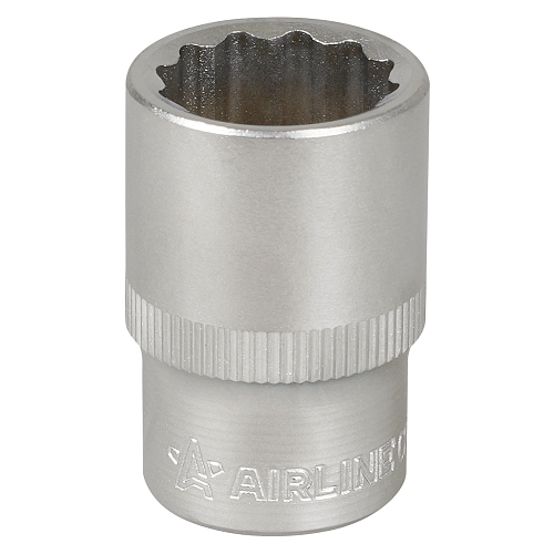 Головка торцевая 1/2"DR двенадцатигранная 18мм, L=38мм пласт.подвес