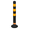 Столбик парковочный 750мм(ССУ) 3 световозвр.полосы, болт.креп., пластик, черный