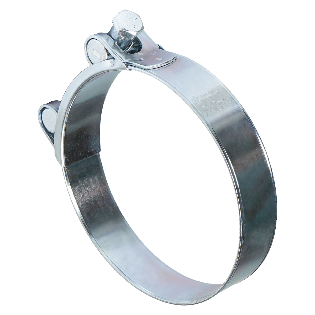 Хомут силовой 104-112/24мм, шарнирный, W1(оцинк.)