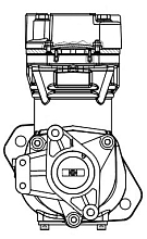 Компрессор воздушный для автомобилей КАМАЗ Компас 9 (43089)/Компас 12 (43082)/JAC N75/N80/N90/N120 ISF3.8 (1 цилиндр)