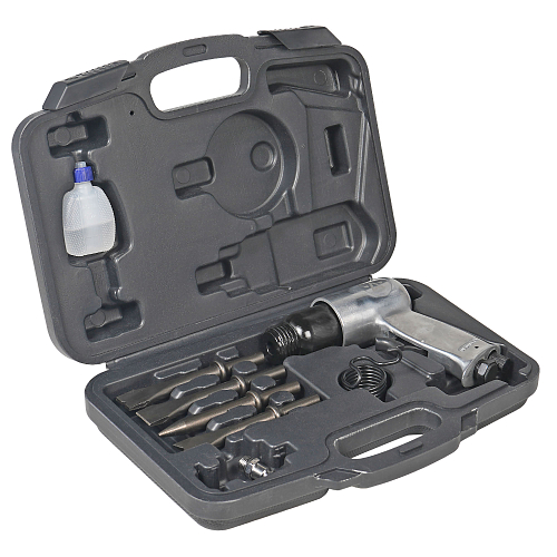 Молоток пневматический МП1, 4500 уд/мин с оснасткой 9 пр., кейс