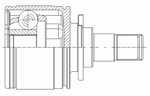 ШРУС внутренний задний левый для автомобилей Mitsubishi Pajero IV (06-) 3.0i с блокировкой