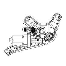 Моторедуктор стеклоочистителя для автомобилей Hyundai Creta (16-) (задн.)