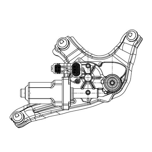 Моторедуктор стеклоочистителя для автомобилей Hyundai Creta (16-) (задн.)