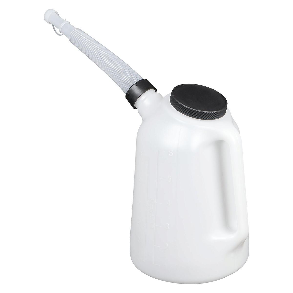 Емкость (лейка) мерная PRO 6л пластиковая для масла и тех. жидк., резьб. крышка