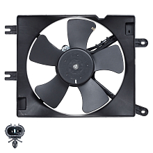 Электровентилятор кондиционера для автомобилей Chevrolet Lacetti (04-) (с кожухом)