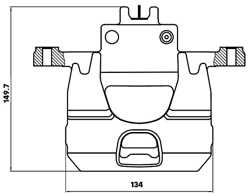 Суппорт тормозной для автомобилей Москвич 3/3e (22-)/JAC JS4 (20-) передний левый d=54мм