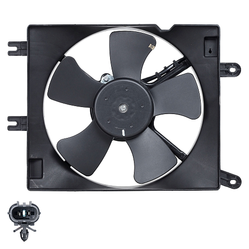 Электровентилятор кондиционера для автомобилей Chevrolet Lacetti (04-) (с кожухом)