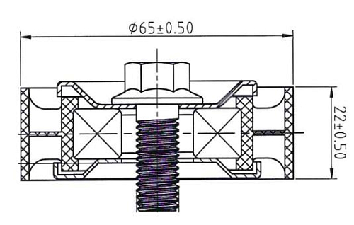 Ролик приводного ремня для автомобилей Kia Soul (08-)/Ceed (07-) 1.6d (опорный) гладкий верхний