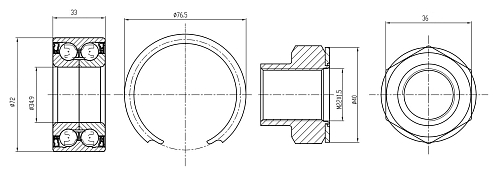 Ремкомплект ступицы передней для автомобиля Opel Corsa D (06-)
