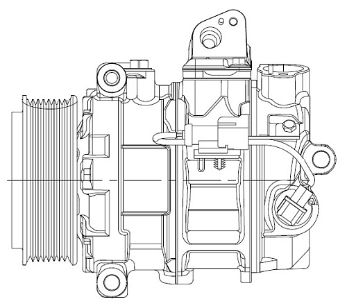 Компрессор кондиционера для автомобилей Discovery III (04-) 2.7TD