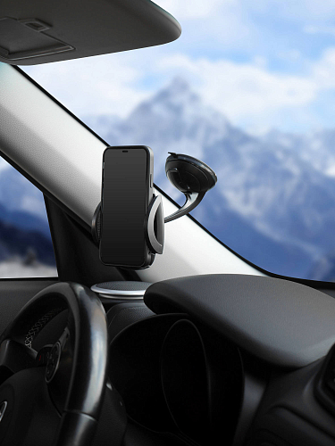 Держатель для телефона автомобильный на лоб. стекло/торпедо на металлической штанге