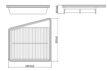 Фильтр воздушный для автомобилей Kia Stinger (19-)/Genesis G70 (21-) 2.0i