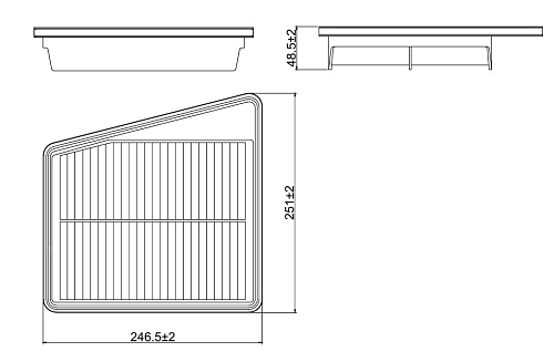 Фильтр воздушный для автомобилей Kia Stinger (19-)/Genesis G70 (21-) 2.0i