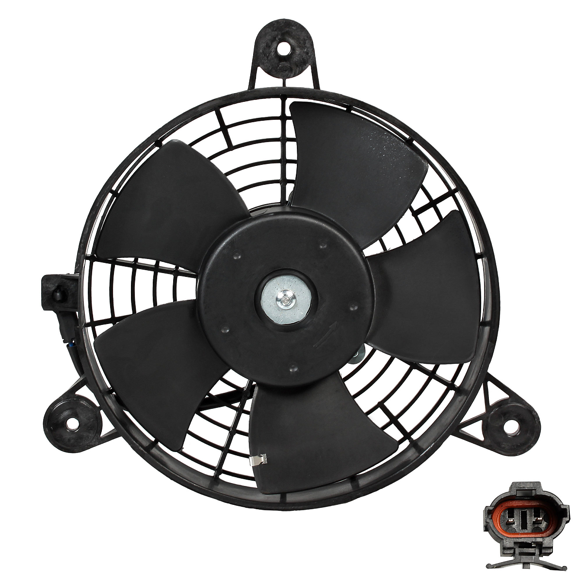 Электровентилятор кондиционера для автомобилей Daewoo Nexia (94-) (с кожухом)