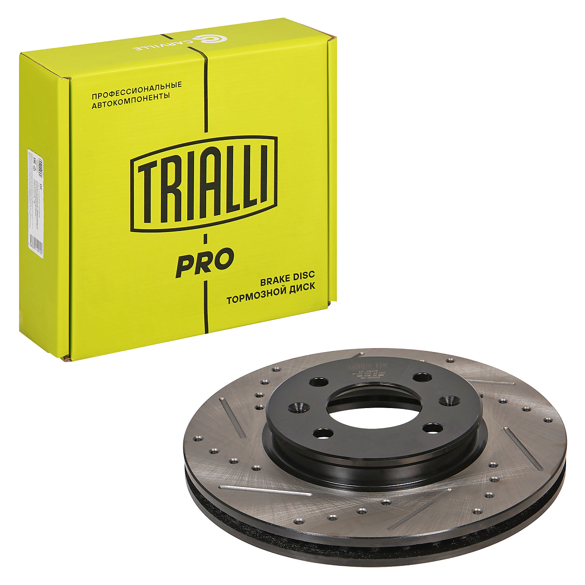 Диски тормозные для автомобилей Hyundai Solaris (10-) (17-) передний d=256 PRO (перфорированный / слотированный / окрашенный)