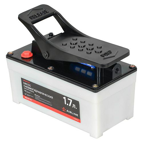 Насос пневмогидравлический 1.7л, ножной привод, шланг 1.5м