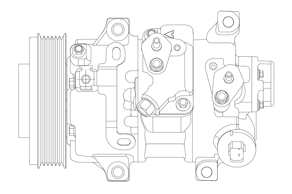 Компрессор кондиционера для автомобилей Corolla (07-)/ Avensis (09-)/ Auris (09-)