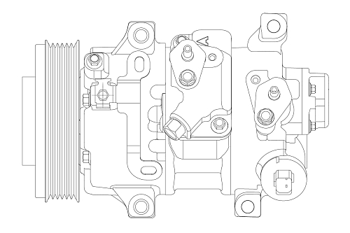 Компрессор кондиционера для автомобилей Corolla (07-)/ Avensis (09-)/ Auris (09-)