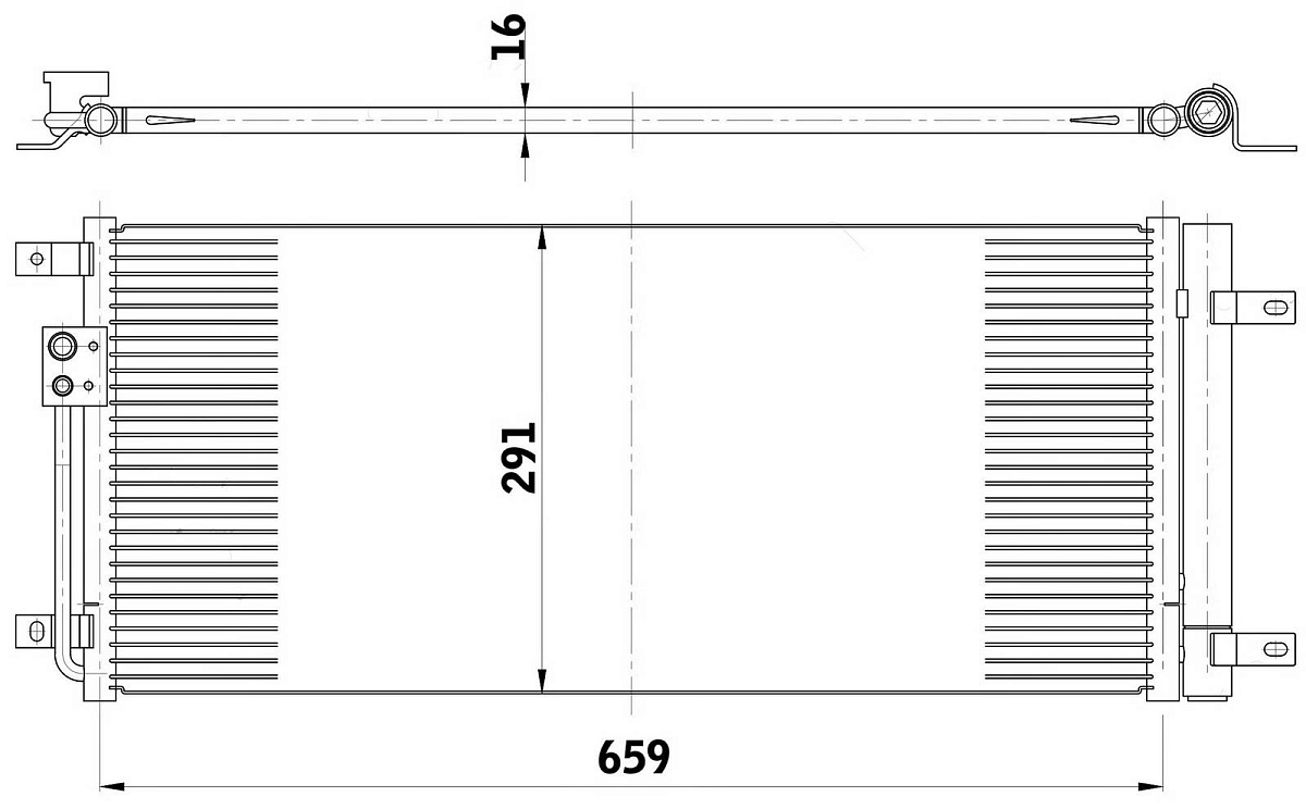 Радиатор кондиционера для автомобилей Tiggo 4 (17-)/7 (16-)/7 Pro (20-)/8 (18-) 1.5T