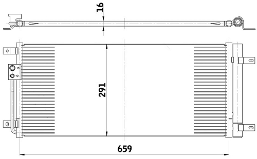 Радиатор кондиционера для автомобилей Tiggo 4 (17-)/7 (16-)/7 Pro (20-)/8 (18-) 1.5T