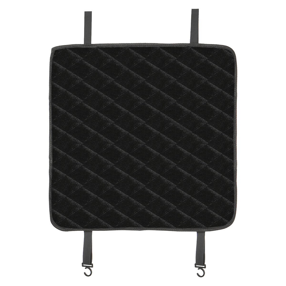 Накидка (подушка) из искусственного меха на сиденье, черная с коротким мехом, 1 шт.