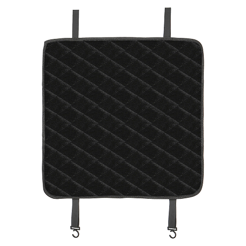 Накидка (подушка) из искусственного меха на сиденье, черная с коротким мехом, 1 шт.