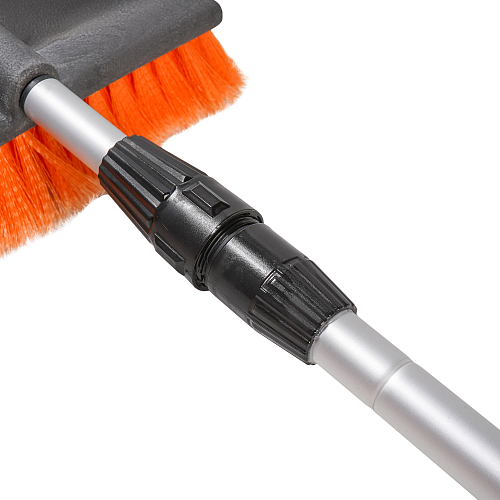 Швабра с насадкой для шланга, щеткой 25см и телескопической ручкой 160-300см