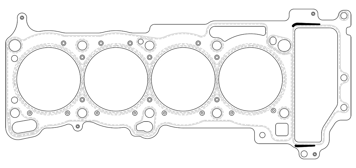 Прокладка ГБЦ для а/м Nissan Almera N16 (00-)/Primera P12 (02-) 1.8i [QG18DE]