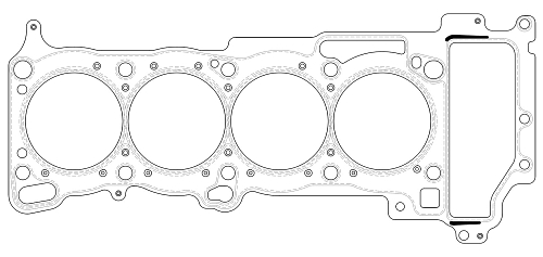 Прокладка ГБЦ для а/м Nissan Almera N16 (00-)/Primera P12 (02-) 1.8i [QG18DE]