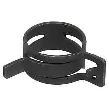 Хомут пружинный 23 (21-24,7/12мм), мин.22,3мм, самозажимной, хром-цинк(dacromet),черный