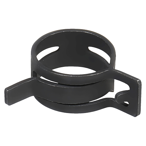 Хомут пружинный 23 (21-24,7/12мм), мин.22,3мм, самозажимной, хром-цинк(dacromet),черный